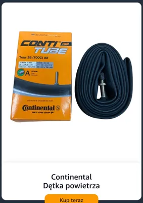 Dętka rowerowa Continental Tour 28 promocja w Amazon