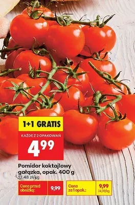 Pomidor koktajlowy gałązka promocja w Biedronka