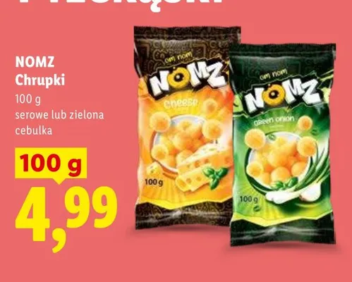 Chrupki NOMZ zielona cebulka promocja w Lidl