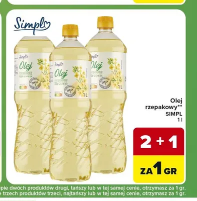 Olej rzepakowy Simpl promocja w Carrefour Express