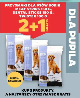 Przysmaki dla psów Bobik Dental Sticks promocja w Netto