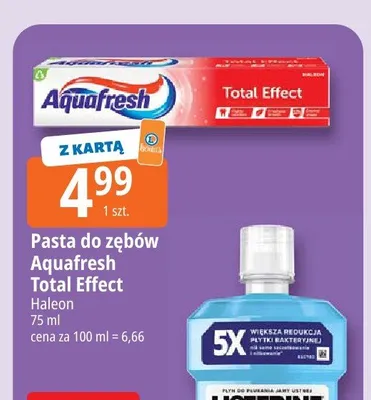 Pasta do zębów Aquafresh Total Effect promocja w Leclerc