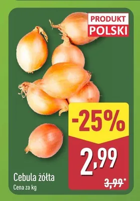 Cebula żółta Aldi promocja w Aldi