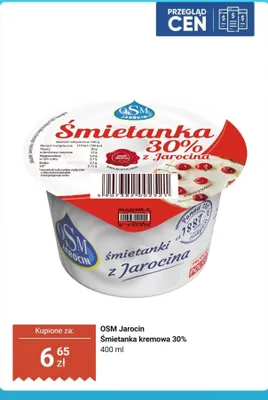 Śmietanka kremowa 30% promocja w Dino
