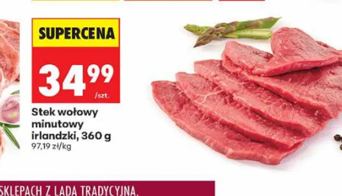 Stek wołowy minutowy irlandzki promocja w Biedronka