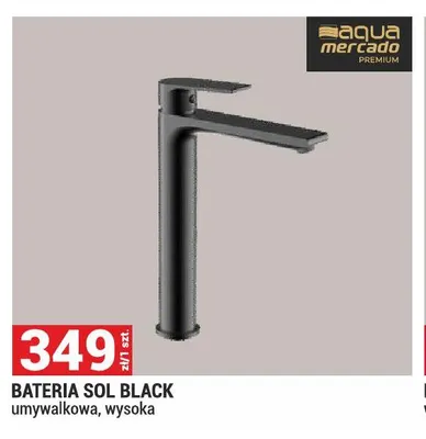 Bateria Sol Black umywalkowa wysoka Aqua Mercado promocja w Merkury Market