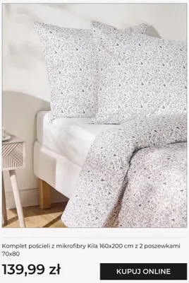 Komplet pościeli z mikrofibry Kila 160x200 cm z 2 poszewkami 70x80 Home & You promocja w home&you