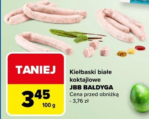Kiełbaski białe koktajlowe promocja w Carrefour