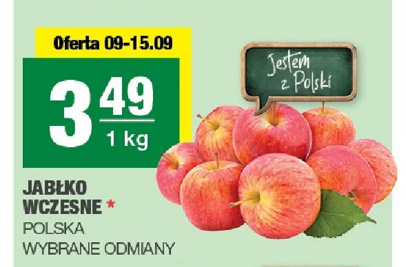 Jabłka wczesne polskie promocja w SPAR