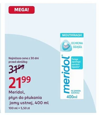 Płyn do płukania jamy ustnej Meridol Ochrona Dziąseł promocja w Rossmann