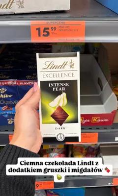 Czekolada ciemna Lindt Excellence Intense Pear promocja w Biedronka