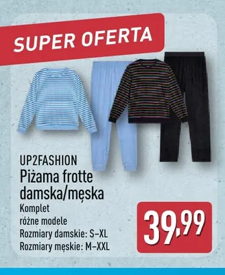 Piżama frotte damska Up2fashion promocja w Aldi