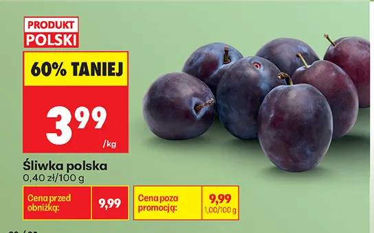 Śliwki polskie promocja w Biedronka