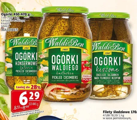 Ogórki Waldiego kartuskie WaldiBen promocja w Prim Market