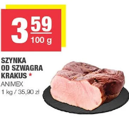 Szynka od szwagra Krakus Animex promocja w SPAR