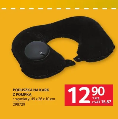 Poduszka na kark z pompką promocja w Selgros