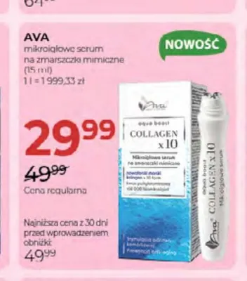 Serum do twarzy mikroigłowe na zmarszczki mimiczne Ava promocja w Drogerie Jawa
