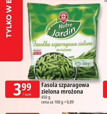 Fasola szparagowa zielona mrożona Notre Jardin promocja w Leclerc