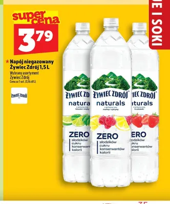 Napój niegazowany Żywiec Zdrój Naturals Zero truskawka promocja w TOPAZ