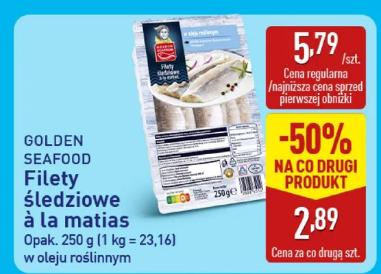 Filety śledziowe à la matias promocja w Aldi