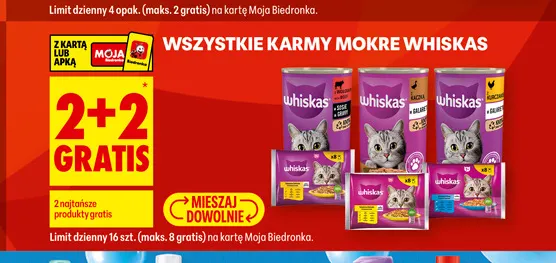 Karma mokra dla kota w puszce Whiskas promocja w Biedronka