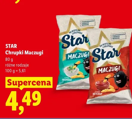 Chrupki Star Maczugi Ketchup promocja w Lidl