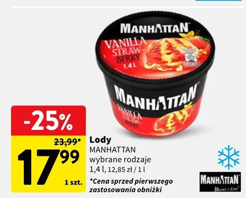 Lody Manhattan promocja w Intermarche