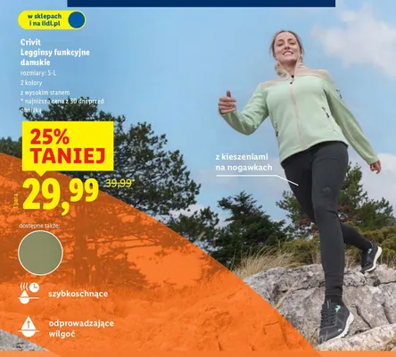 Legginsy funkcyjne damskie promocja w Lidl