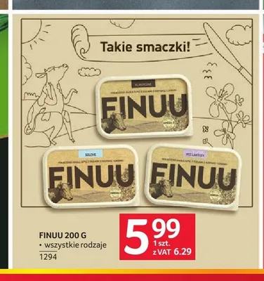 Miks tłuszczowy Finuu bez laktozy promocja w Selgros