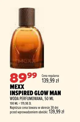 Woda perfumowana Mexx Inspired Glow Man promocja w Drogerie Natura