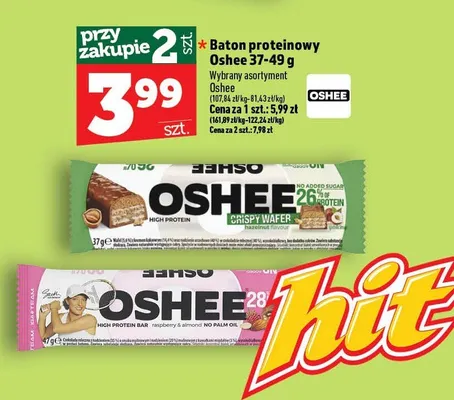 Baton proteinowy Oshee promocja w TOPAZ