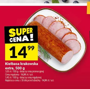 Kiełbasa krakowska extra promocja w Twój Market