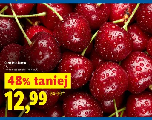 Czereśnie luzem promocja w Lidl