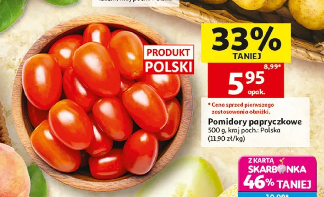 Pomidory papryczkowe polskie promocja w Auchan