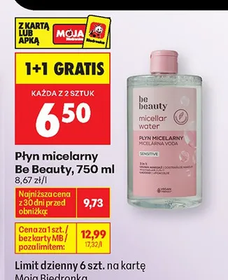 Płyn micelarny Be Beauty promocja w Biedronka