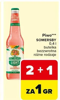 Piwo Somersby butelka bezzwrotna promocja w Carrefour Express