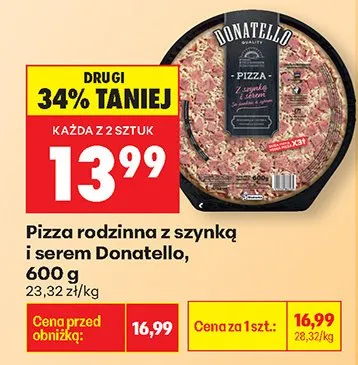Pizza rodzinna z szynką i serem promocja w Biedronka