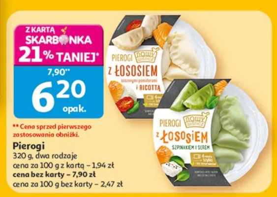 Pierogi z łososiem promocja w Auchan