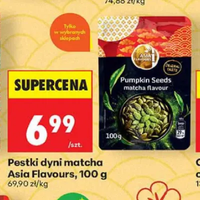 Pestki dyni matcha Asia Flavours promocja w Biedronka