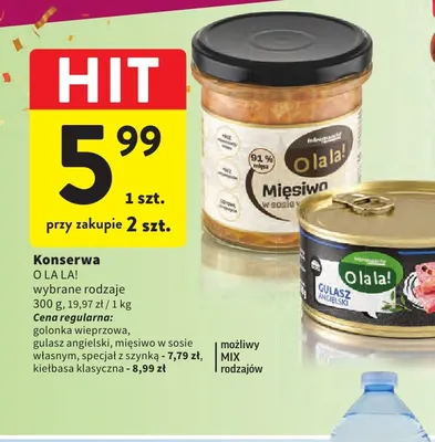 Konserwa golonka wieprzowa O la la! promocja w Intermarche