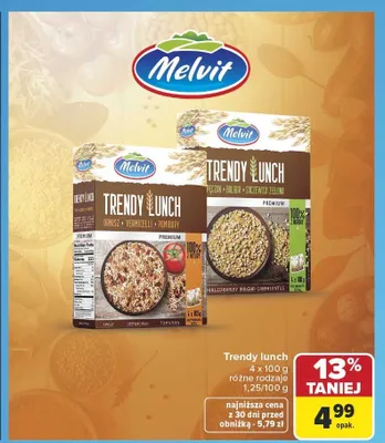 Trendy Lunch Melvit Orkisz Vermicelli Pomidory 4-pak promocja w Carrefour