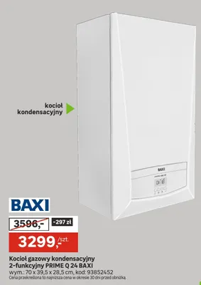 Kocioł gazowy kondensacyjny 2-funkcyjny Prime Q 24 promocja w Leroy Merlin