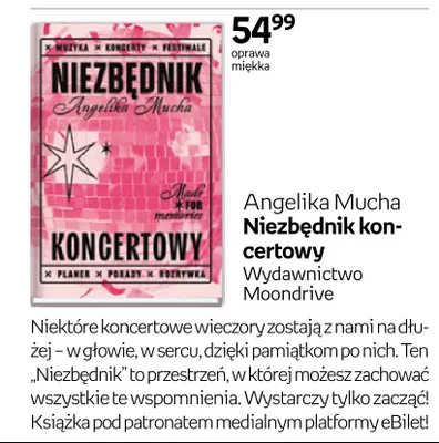 Książka Niezbędnik koncertowy Angelika Mucha promocja w Empik
