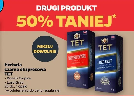 Herbata czarna ekspresowa British Empire promocja w Netto