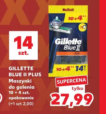 Maszynki do golenia Blue II Plus Gillette promocja w Kaufland