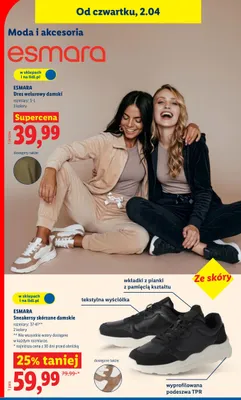 Sneakersy skórzane damskie promocja w Lidl