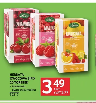 Herbata owocowa Bifix żurawina promocja w Selgros