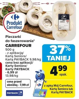 Pieczarki do faszerowania promocja w Carrefour Market
