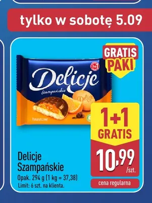 Delicje Szampańskie pomarańczowe promocja w Aldi