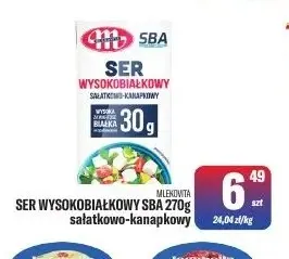 Ser wysokobiałkowy SBA sałatkowo-kanapkowy Mlekovita promocja w Tomi Markt